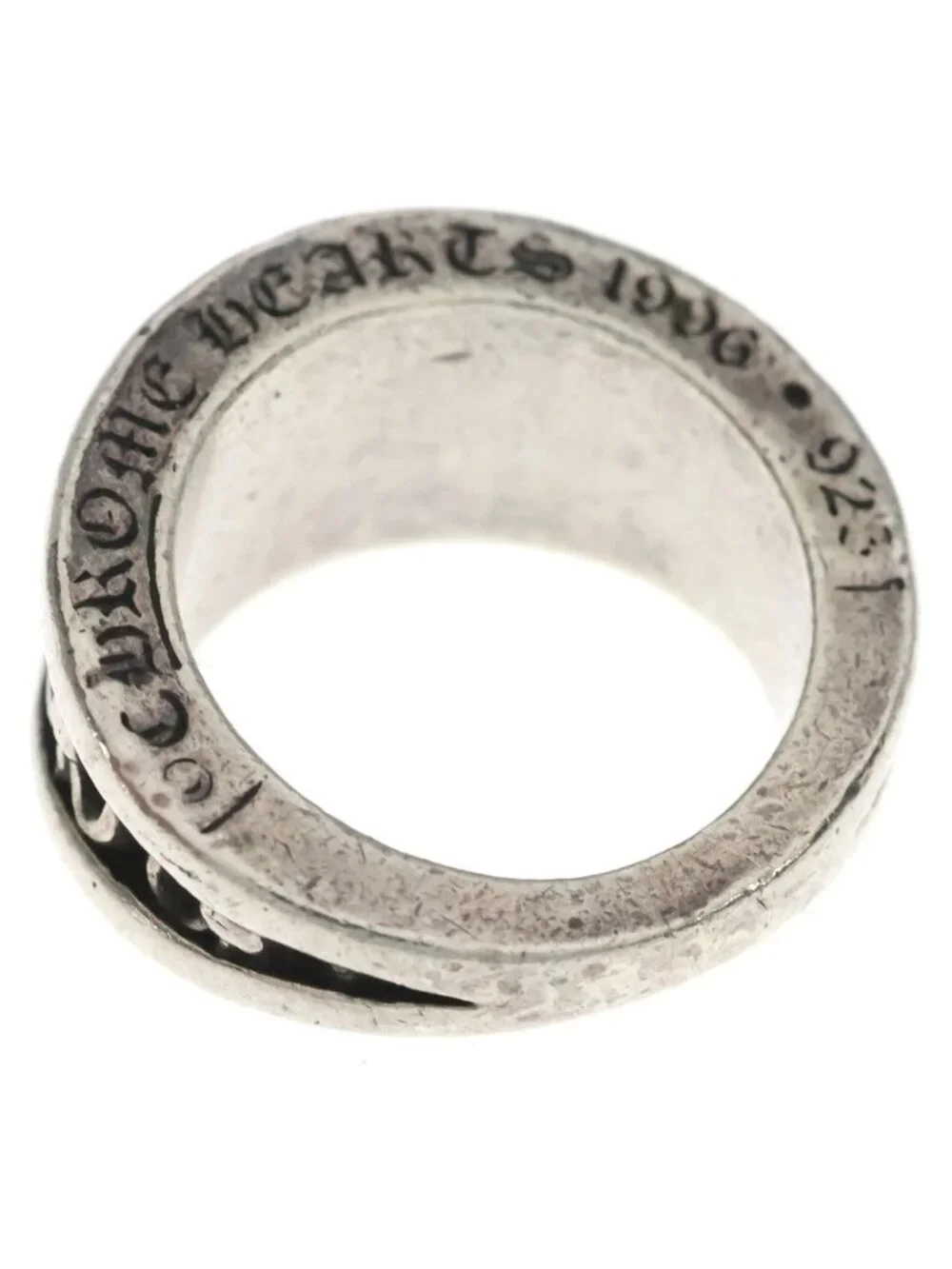 Chrome Hearts Narrow BS Fluer Band BS Flare Ring Silver